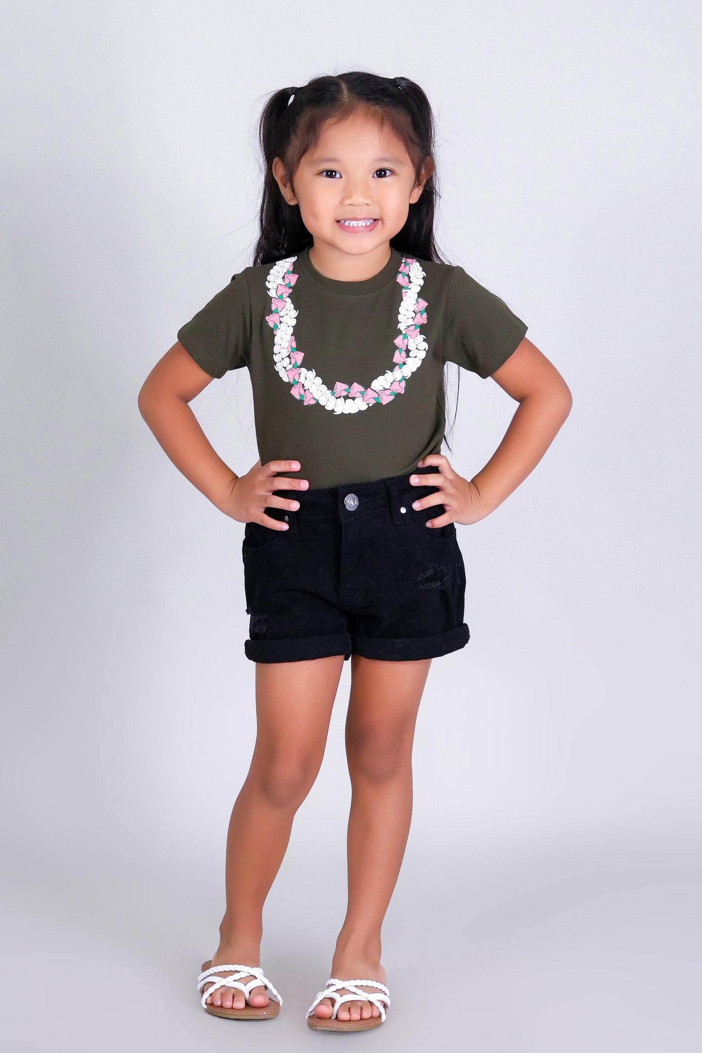 2 PIKAKE LOKELANI OVERSIZED LEI TEE | KIDS SIZE 2-16