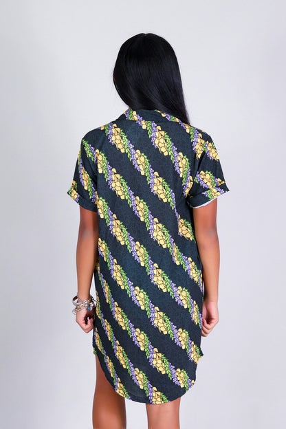 TWISTED LEI BUTTON DOWN DRESS | KIDS SIZE 2-16