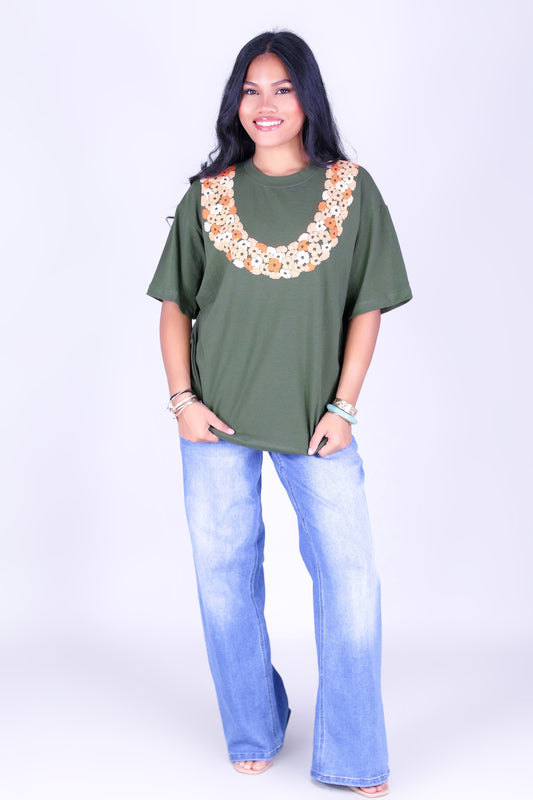 CLUSTERED PUAKENIKENI OVERSIZED TEE