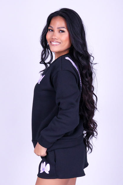 ORCHID CROWN OVERSIZED SWEATER