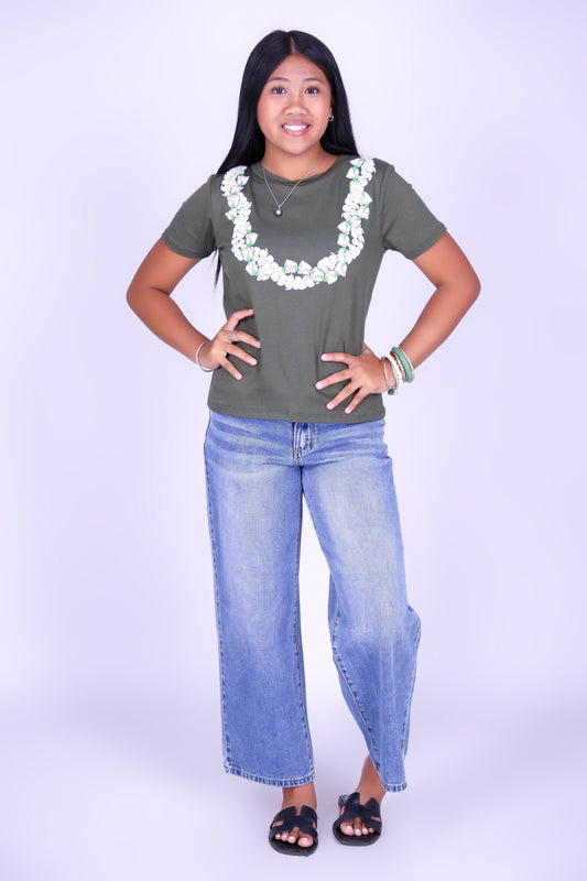 2 PIKAKE LOKELANI LEI TEE | KIDS SIZE 8-16