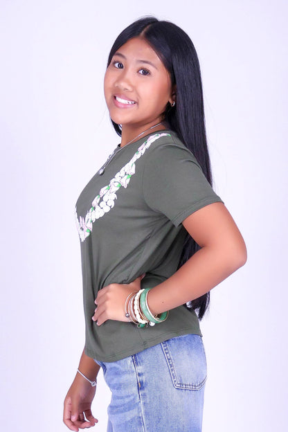 2 PIKAKE LOKELANI LEI TEE | KIDS SIZE 8-16