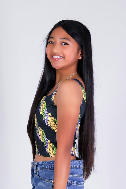 TWISTED LEI SQUARE NECK TOP | KIDS SIZE 2-16