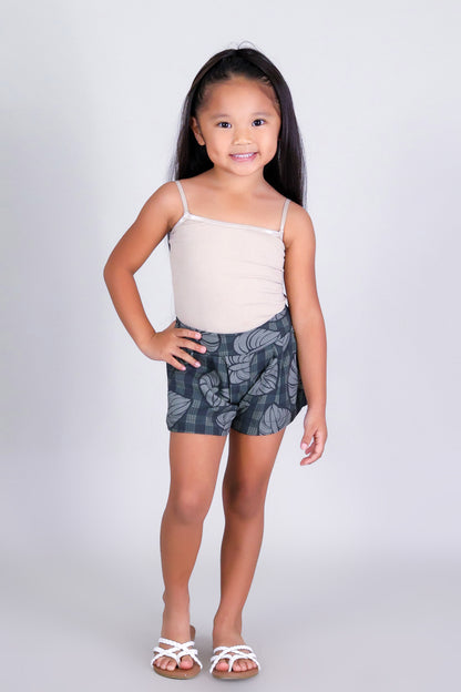 ANTHURIUM PALAKA PLEATED SHORTS | KIDS SIZE 2-16