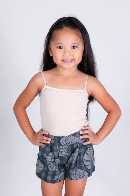 ANTHURIUM PALAKA PLEATED SHORTS | KIDS SIZE 2-16
