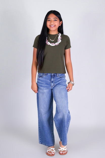2 PIKAKE LOKELANI OVERSIZED LEI TEE | KIDS SIZE 2-16
