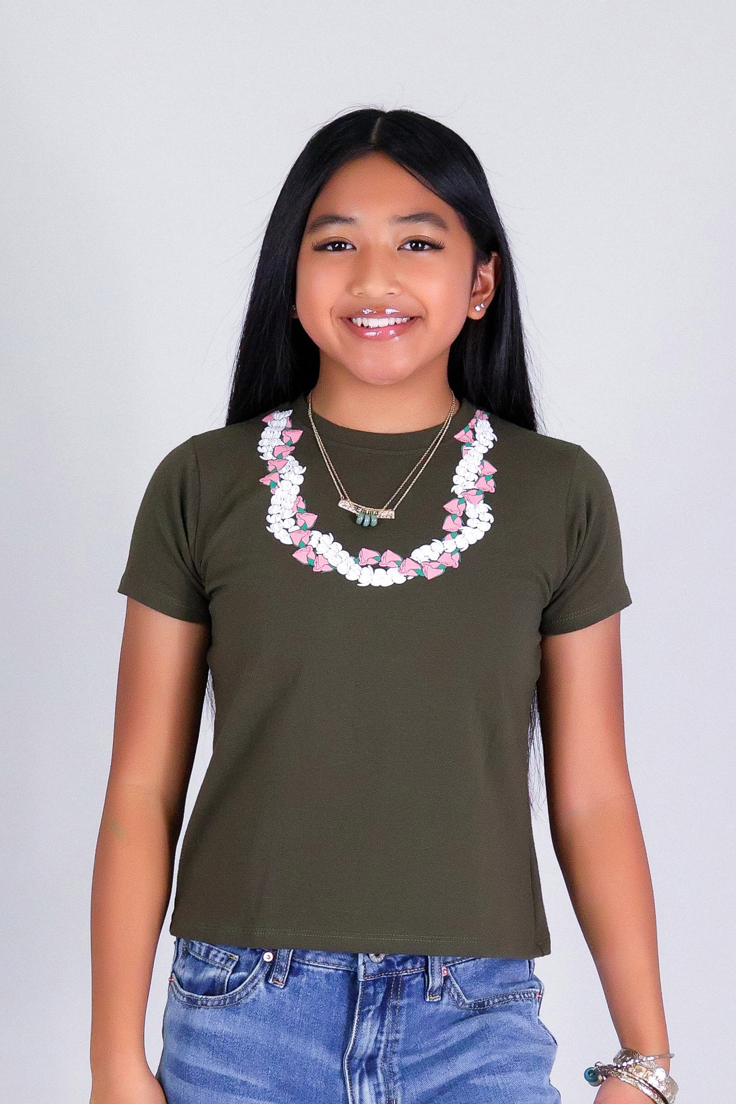 2 PIKAKE LOKELANI OVERSIZED LEI TEE | KIDS SIZE 2-16