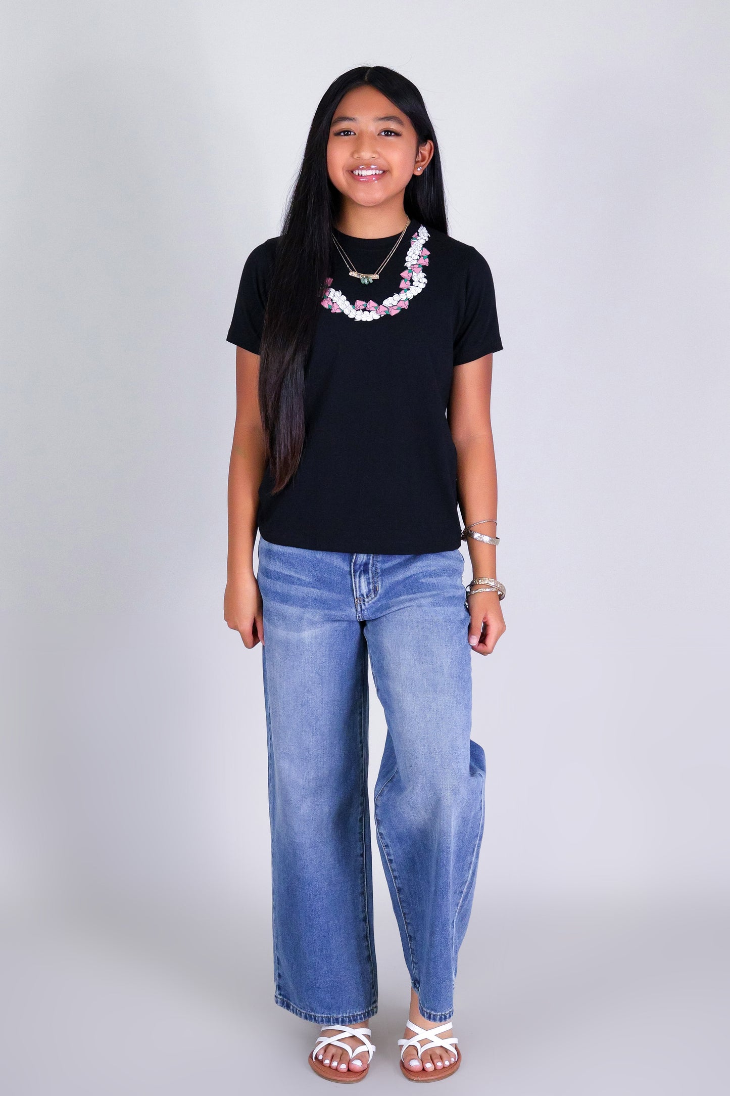 2 PIKAKE LOKELANI OVERSIZED LEI TEE | KIDS SIZE 2-16