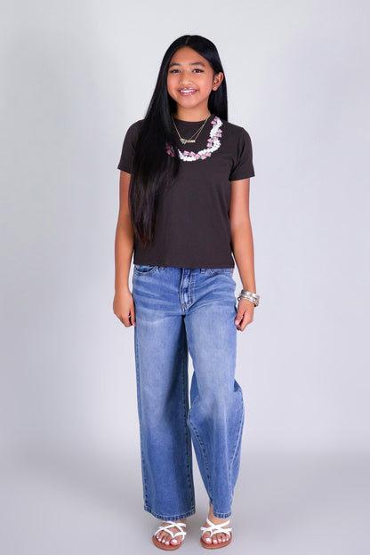 2 PIKAKE LOKELANI OVERSIZED LEI TEE | KIDS SIZE 2-16