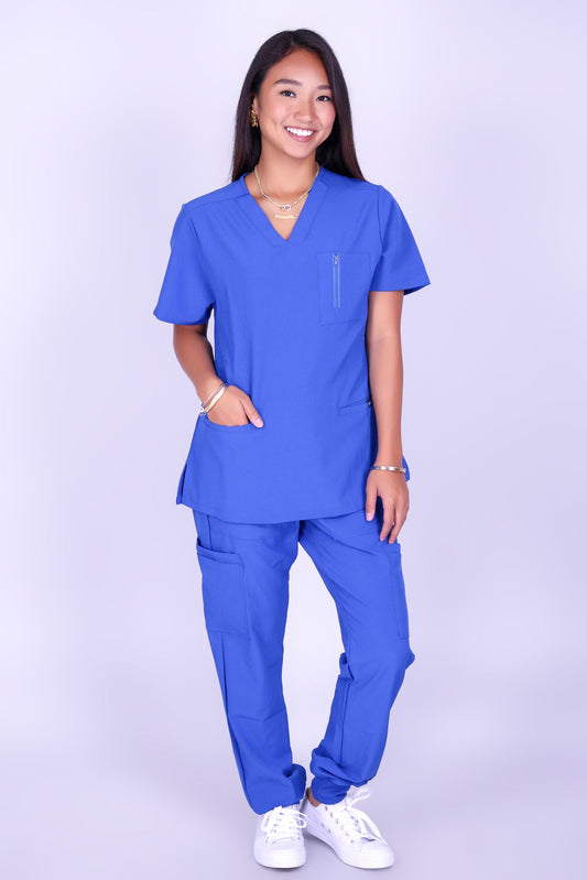 BE PATIENT WITH ME SCRUB TOP
