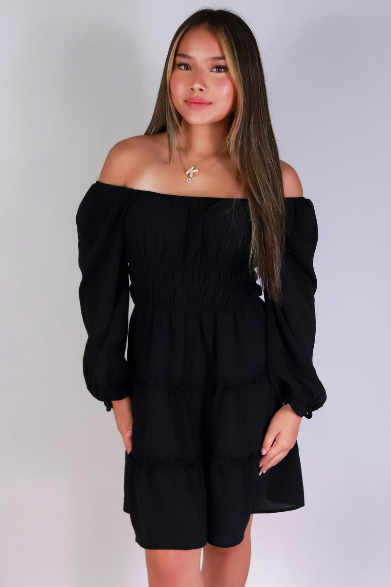 Jeans Warehouse Hawaii - SLEEVE LONG SOLID DRESSES - SWEET TIER MOMENT DRESS | By POPULAR 21