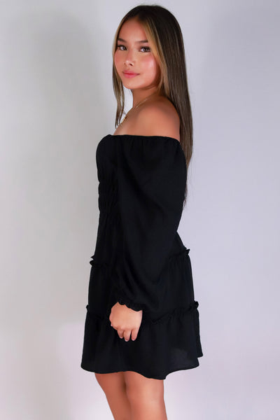 Jeans Warehouse Hawaii - SLEEVE LONG SOLID DRESSES - SWEET TIER MOMENT DRESS | By POPULAR 21