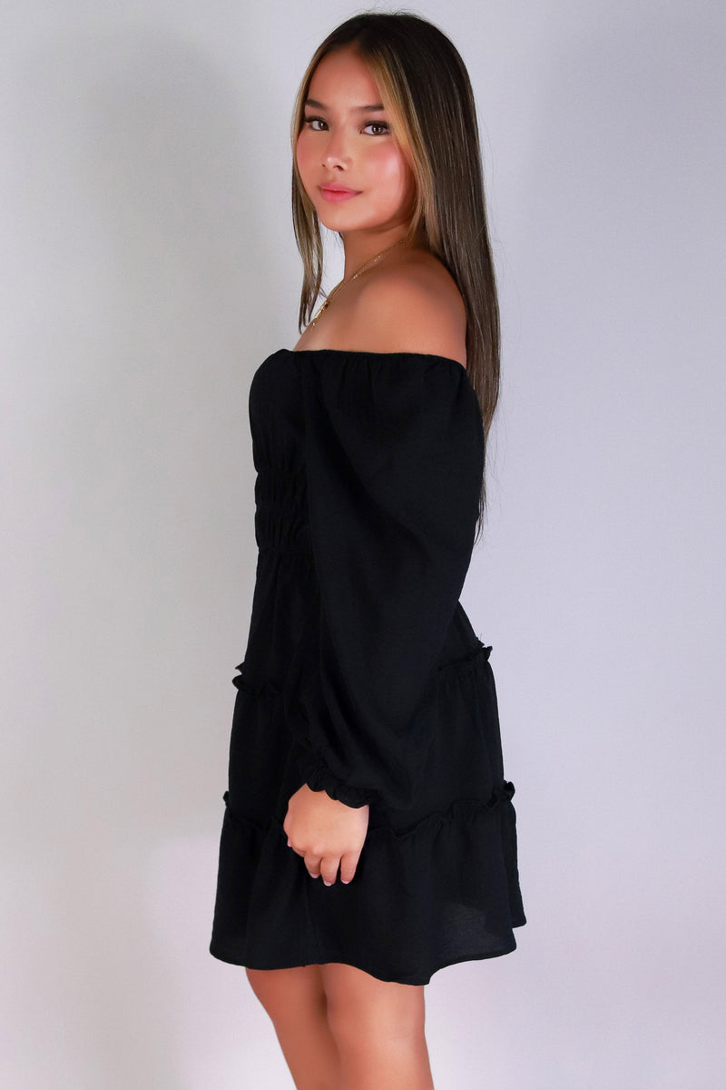 Jeans Warehouse Hawaii - SLEEVE LONG SOLID DRESSES - SWEET TIER MOMENT DRESS | By POPULAR 21