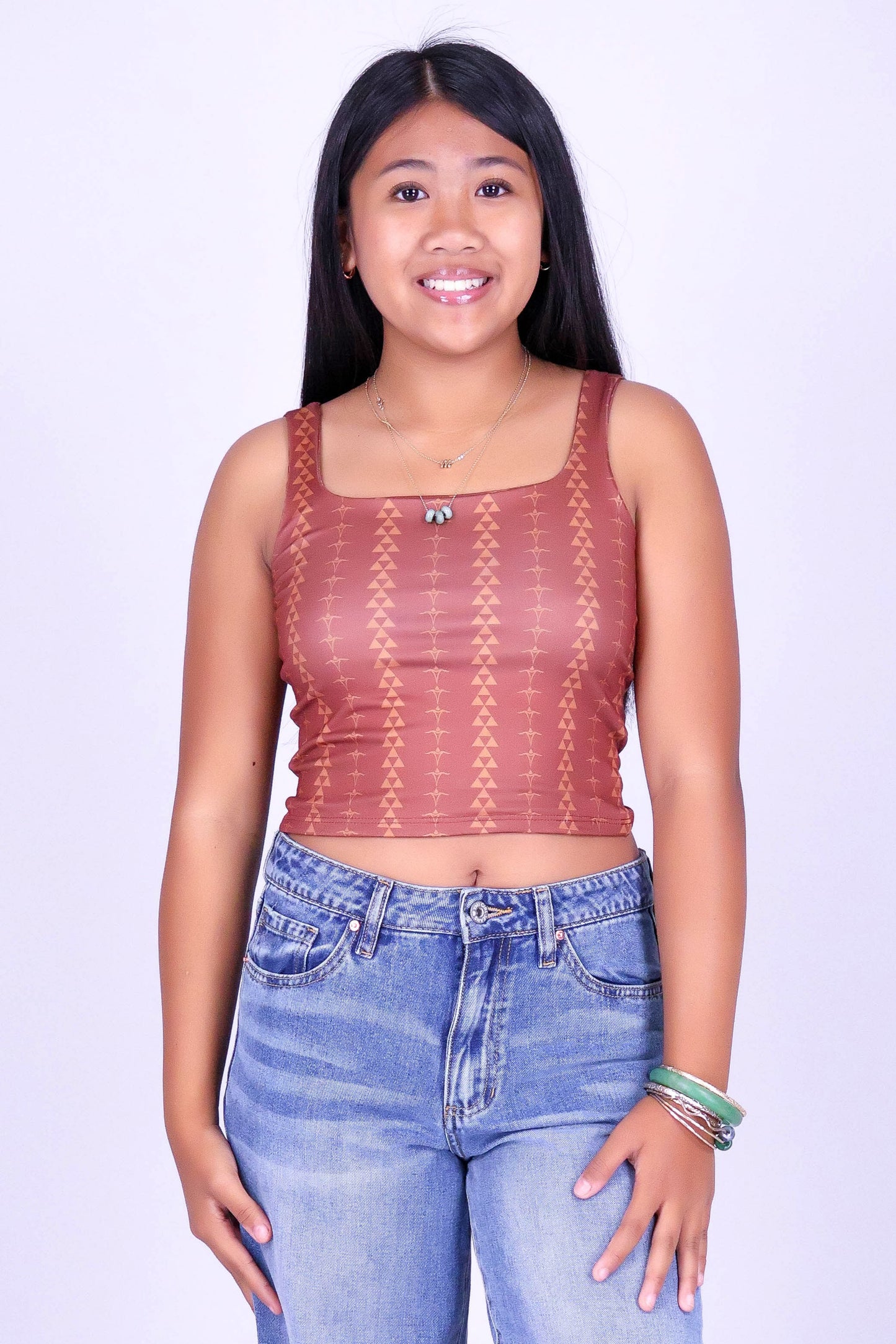 OHE KAPALA SQUARE NECK TOP | KIDS SIZE 2-16