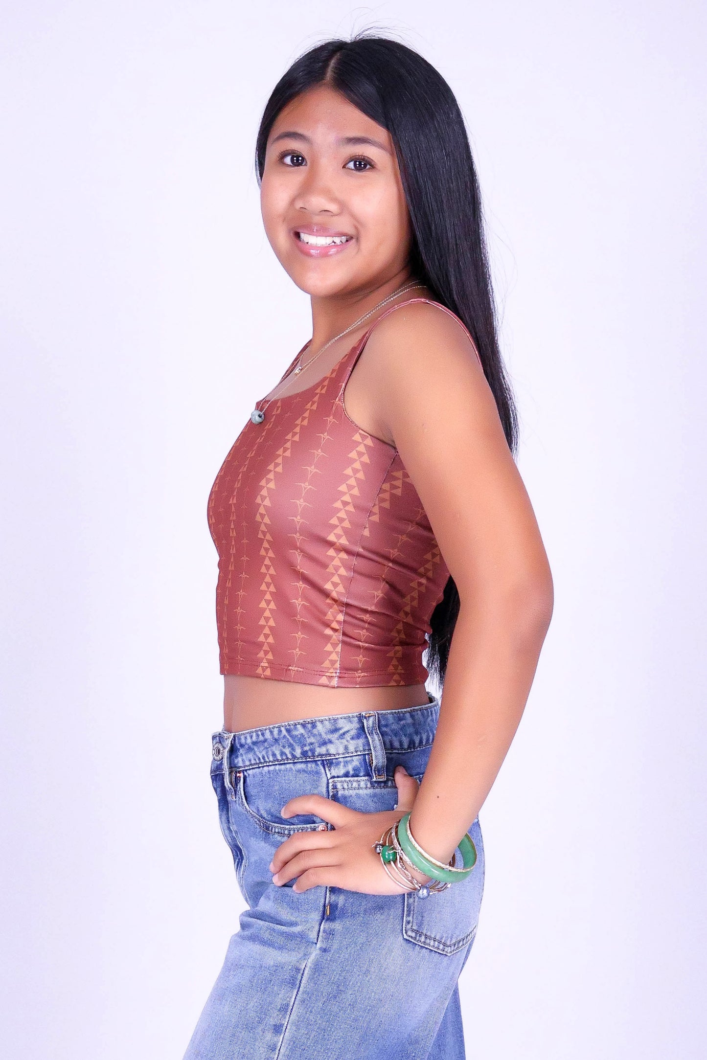 OHE KAPALA SQUARE NECK TOP | KIDS SIZE 2-16