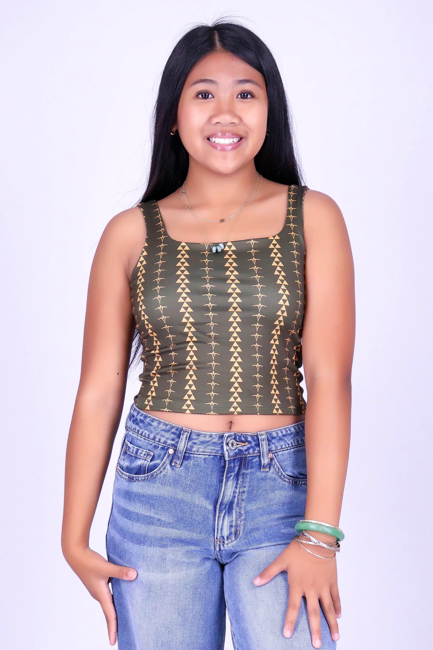 OHE KAPALA SQUARE NECK TOP | KIDS SIZE 2-16