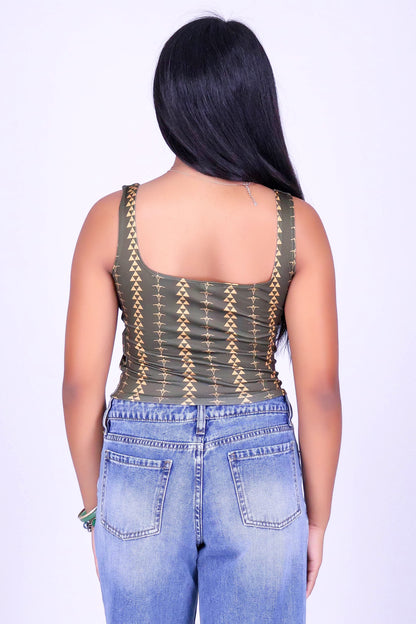 OHE KAPALA SQUARE NECK TOP | KIDS SIZE 2-16