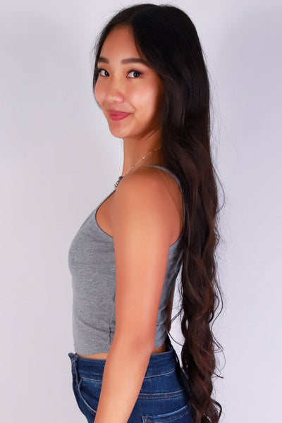 Jeans Warehouse Hawaii - TANK/TUBE SOLID BASIC - JUST FORGET IT CROP TOP | By CRESCITA APPAREL/SHINE I