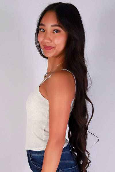 Jeans Warehouse Hawaii - TANK/TUBE SOLID BASIC - JUST FORGET IT CROP TOP | By CRESCITA APPAREL/SHINE I