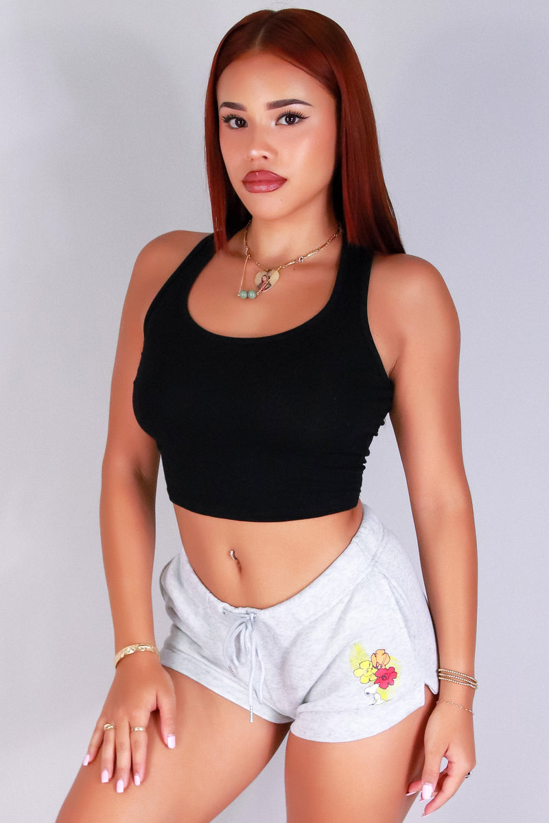 Jeans Warehouse Hawaii - KNIT HOT SHORTS - SNOOPY WITH HAWAIIAN FLOWER PAJAMA SHORTS | By SHOSHO