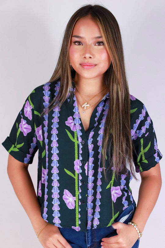 POHUEHUE BUTTON DOWN TOP