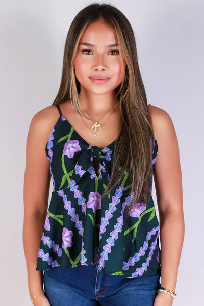 Jeans Warehouse Hawaii - TANK PRINT WOVEN DRESSY TOPS - POHUEHUE TOP | By LUZ