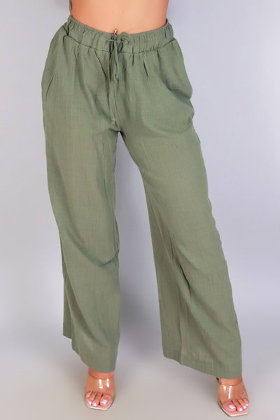 Jeans Warehouse Hawaii - SOLID WOVEN PANTS - DRIFT AWAY PANTS | By AMBIANCE APPAREL