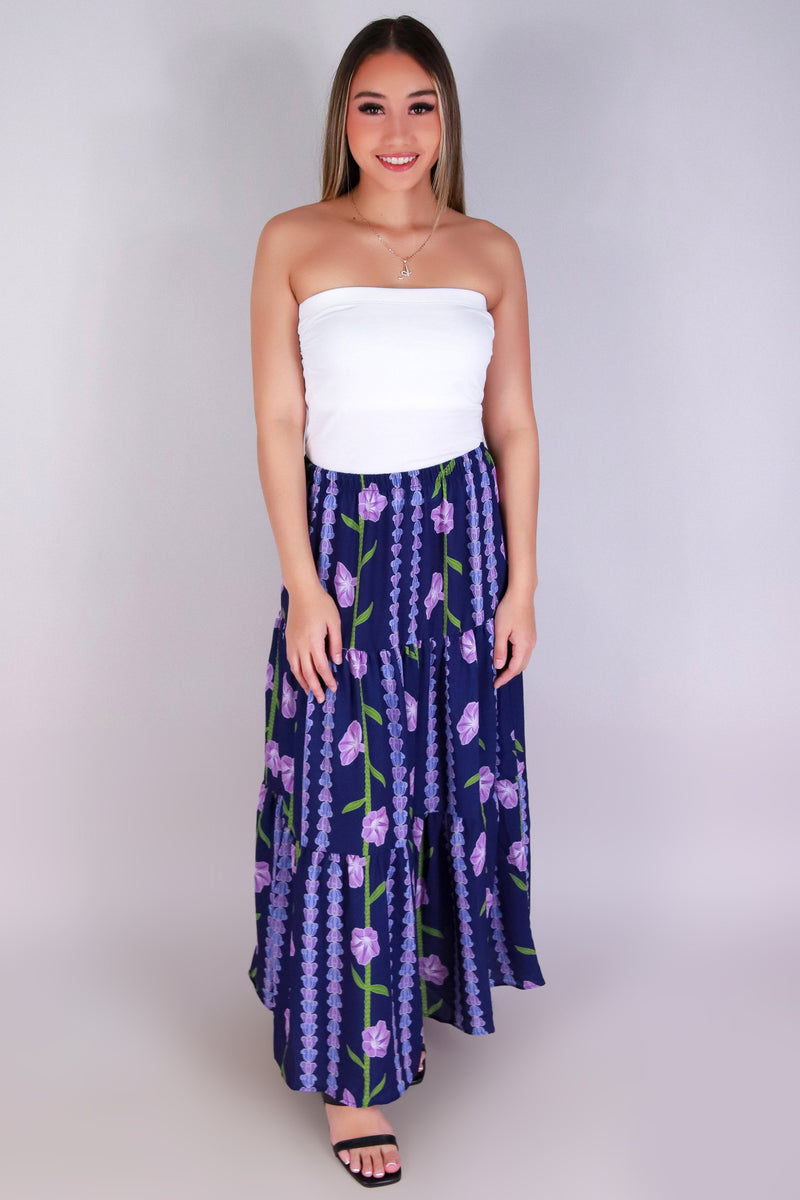 Jeans Warehouse Hawaii - WOVEN LONG SKIRT - POHUEHUE MAXI SKIRT | By LUZ