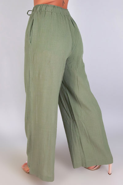 Jeans Warehouse Hawaii - SOLID WOVEN PANTS - DRIFT AWAY PANTS | By AMBIANCE APPAREL