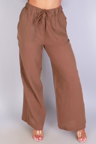 Jeans Warehouse Hawaii - SOLID WOVEN PANTS - DRIFT AWAY PANTS | By AMBIANCE APPAREL