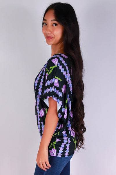 Jeans Warehouse Hawaii - SS PRINT - POHUEHUE DOLMAN TOP | By LUZ