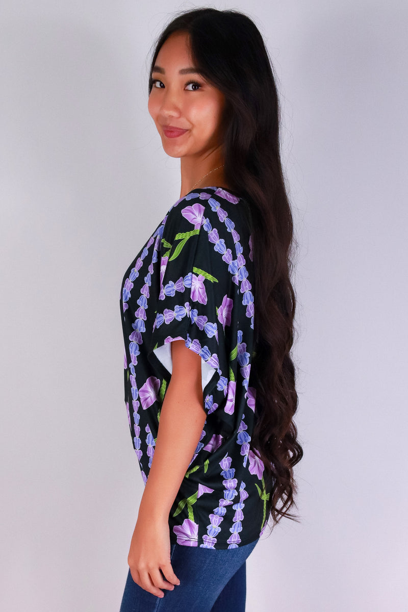 Jeans Warehouse Hawaii - SS PRINT - POHUEHUE DOLMAN TOP | By LUZ