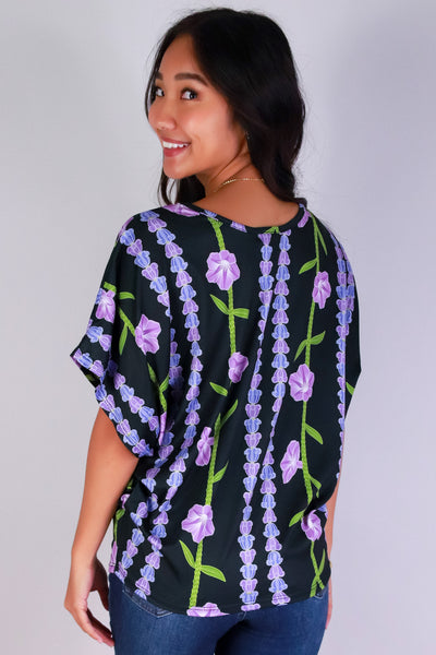 Jeans Warehouse Hawaii - SS PRINT - POHUEHUE DOLMAN TOP | By LUZ