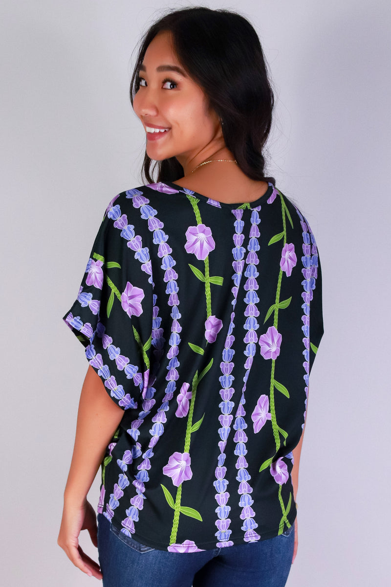 Jeans Warehouse Hawaii - SS PRINT - POHUEHUE DOLMAN TOP | By LUZ