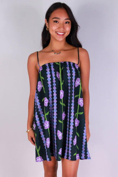 Jeans Warehouse Hawaii - S/L SHORT PRINT DRESSES - POHUEHUE DRESS | By LUZ