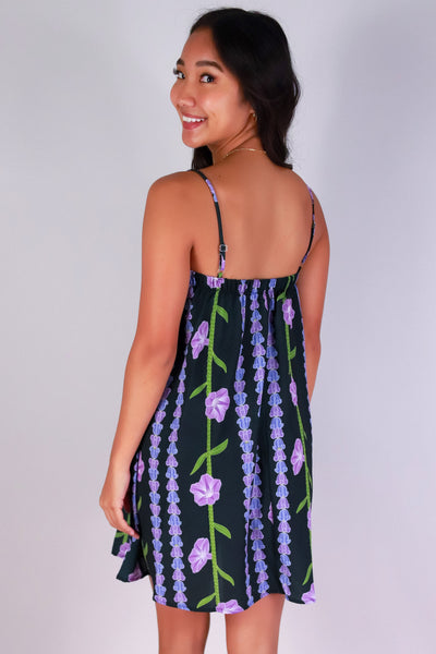Jeans Warehouse Hawaii - S/L SHORT PRINT DRESSES - POHUEHUE DRESS | By LUZ
