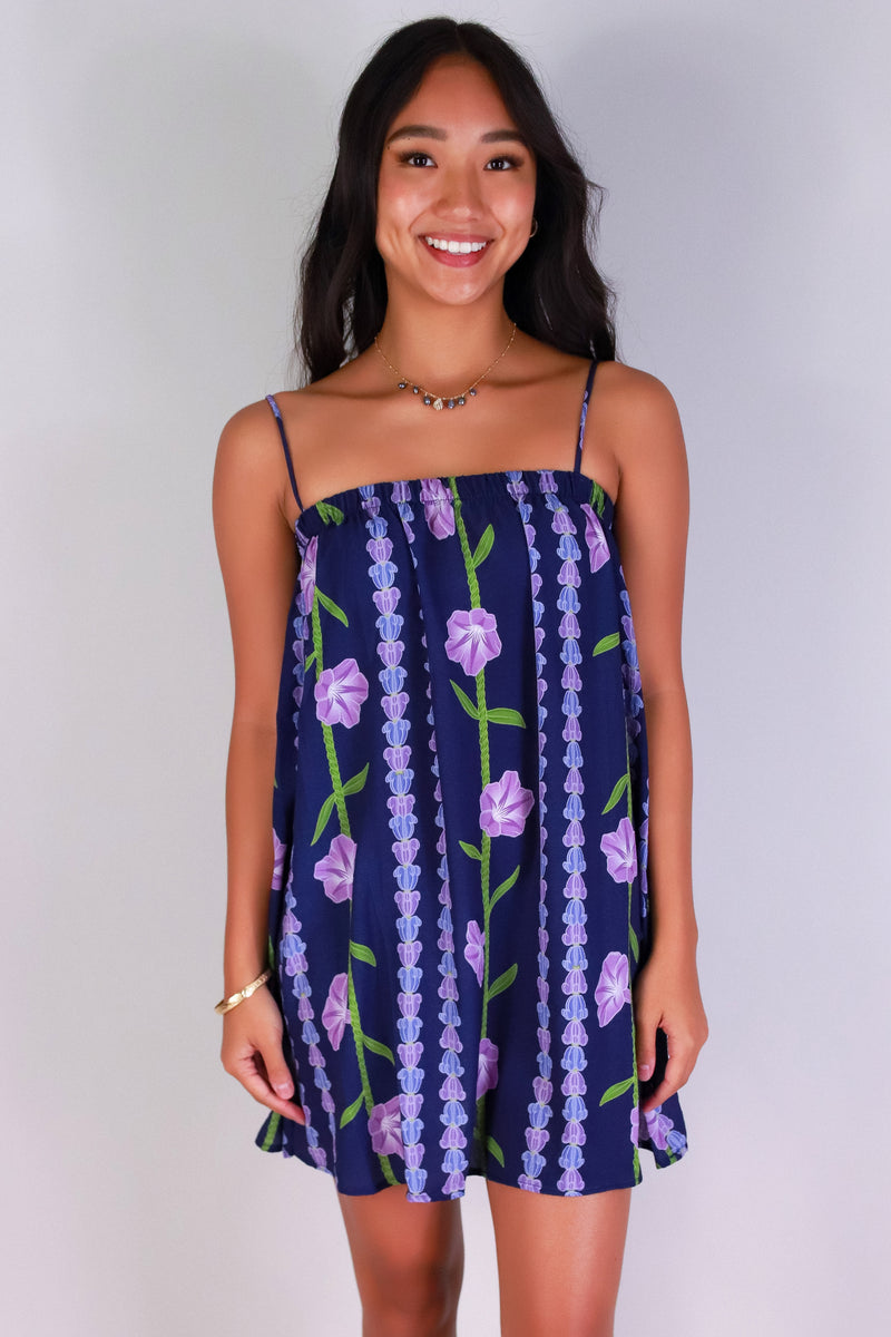 Jeans Warehouse Hawaii - S/L SHORT PRINT DRESSES - POHUEHUE DRESS | By LUZ