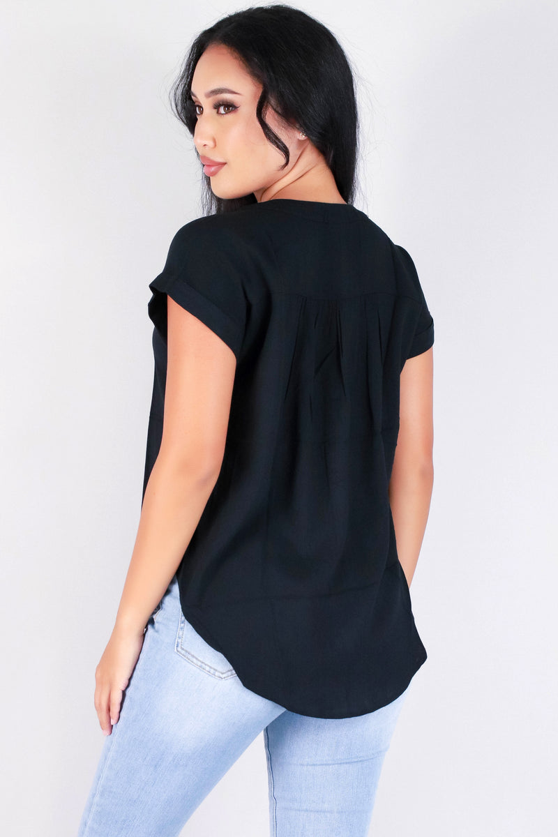 Jeans Warehouse Hawaii - S/S SOLID WOVEN CASUAL TOPS - SWEET ESCAPE TOP | By MINE FASHION