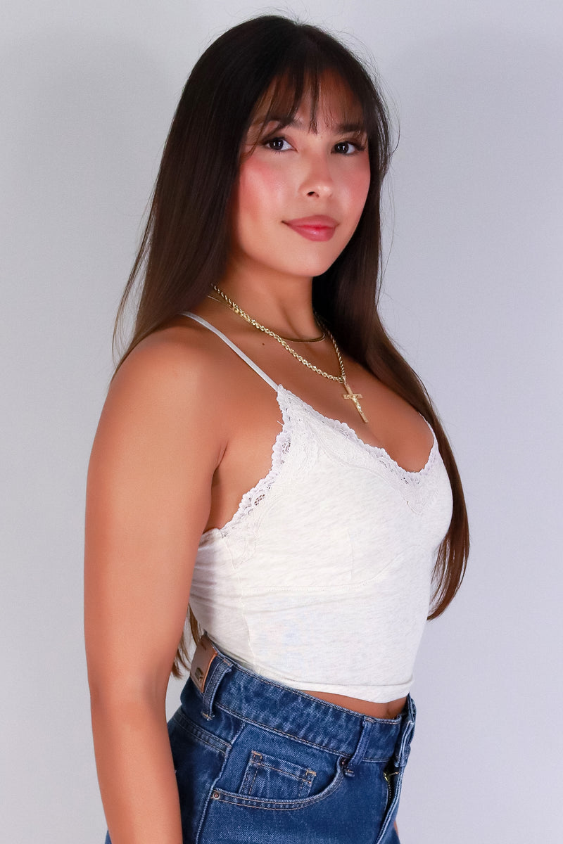 Jeans Warehouse Hawaii - SL CASUAL SOLID - SWEET TRIM CROP TOP | By CRESCITA APPAREL/SHINE I