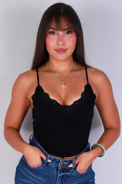Jeans Warehouse Hawaii - SL CASUAL SOLID - SWEET TRIM CROP TOP | By CRESCITA APPAREL/SHINE I