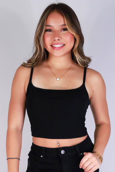 Jeans Warehouse Hawaii - TANK/TUBE SOLID BASIC - JUST FORGET IT CROP TOP | By SHINE IMPORTS /BOZZOLO