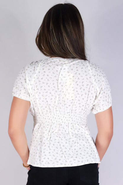 Jeans Warehouse Hawaii - S/S PRINT WOVEN CASUAL TOPS - ROMANCE IN BLOOM TOP | By EVER B