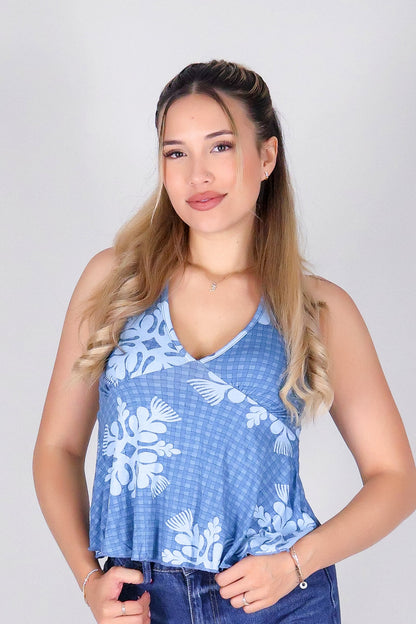 GINGHAM OHIA HALTER TOP