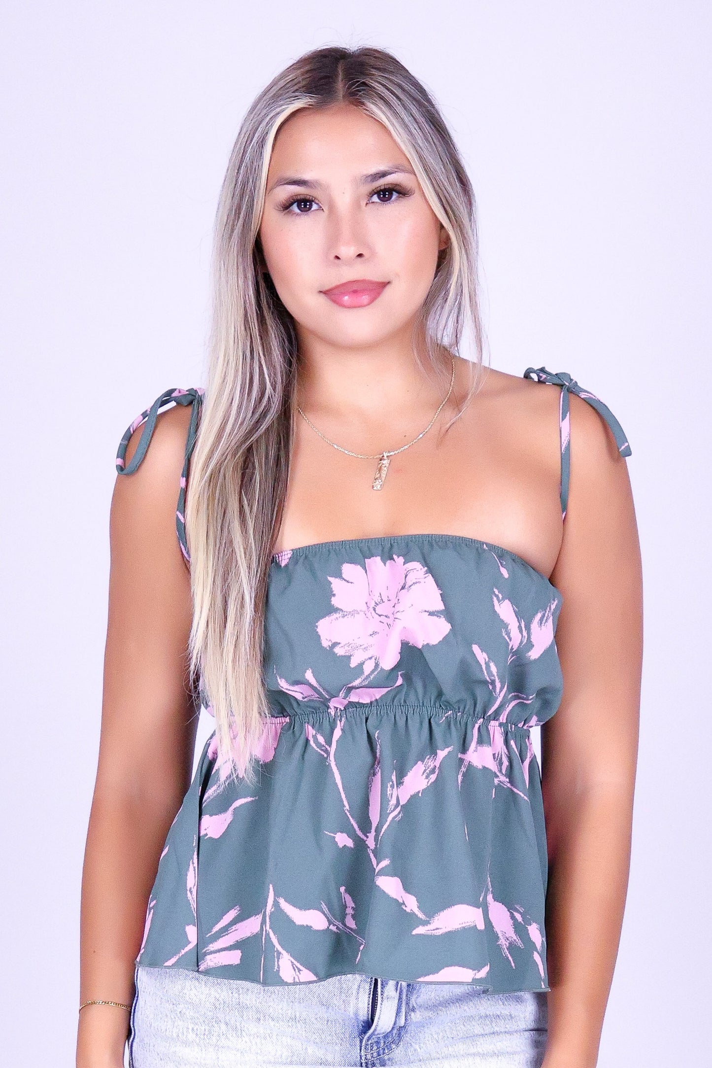 BOTANICAL LINES TUBE TOP