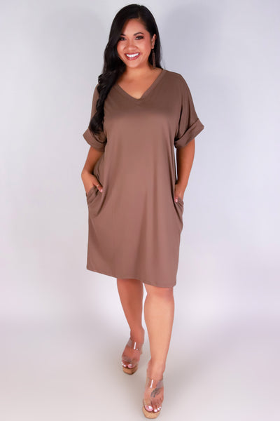 Jeans Warehouse Hawaii - PLUS PLUS SOLID KNIT DRESSES - SWING SWEETHEART TRAPEZE DRESS | By ZENANA (KC EXCLUSIVE,INC