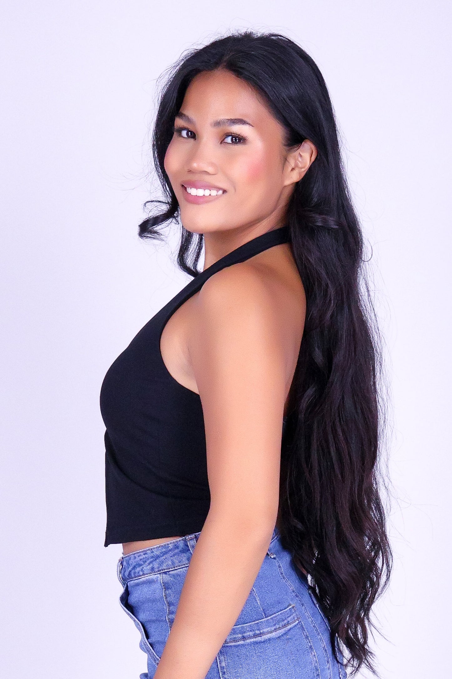 DESERT GOLD FLYAWAY HALTER TOP