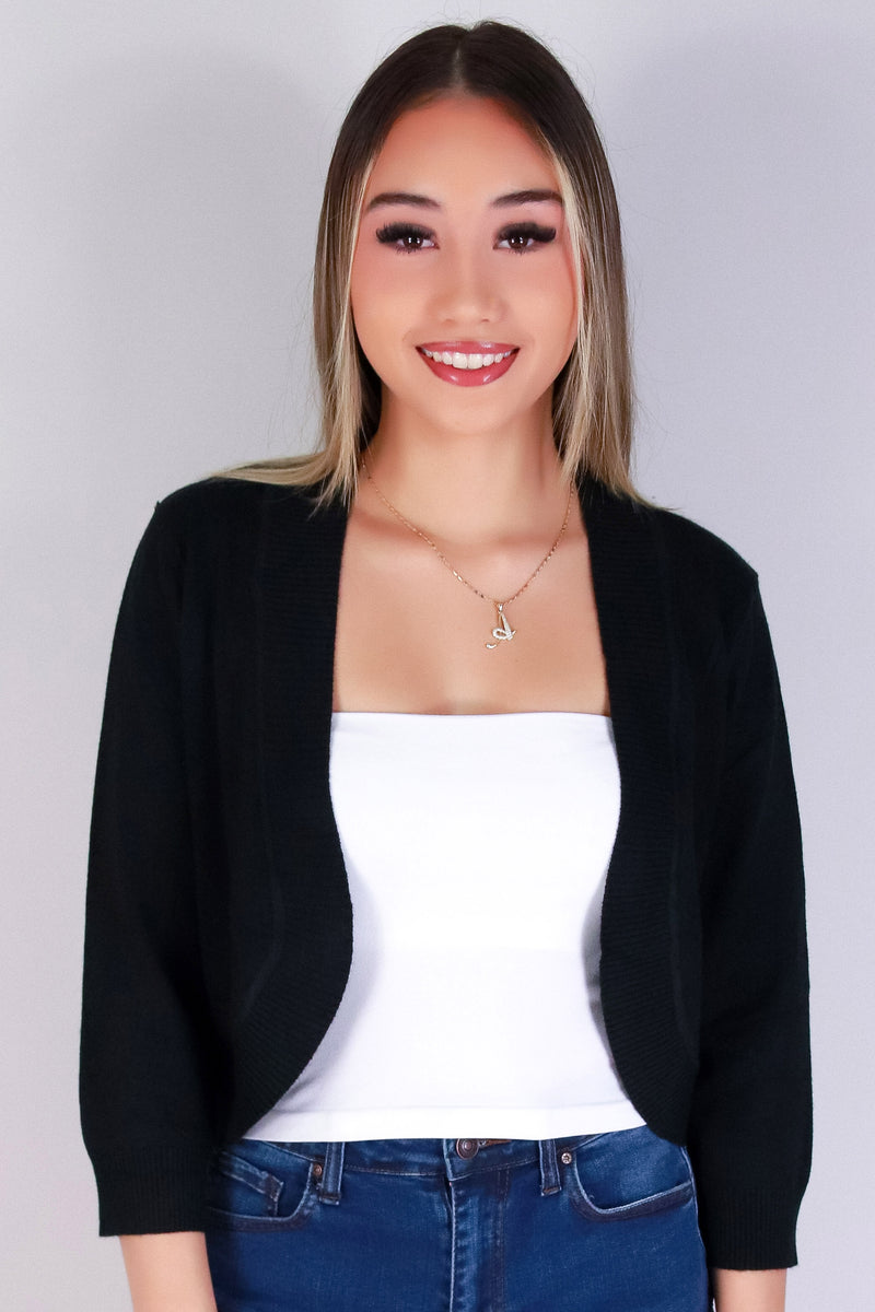 Jeans Warehouse Hawaii - SOLID SHT SLV CARDIGANS - GIVE IDEAS BOLERO TOP | By CIELO
