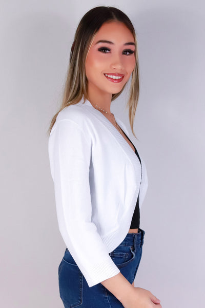 Jeans Warehouse Hawaii - SOLID SHT SLV CARDIGANS - GIVE IDEAS BOLERO TOP | By CIELO