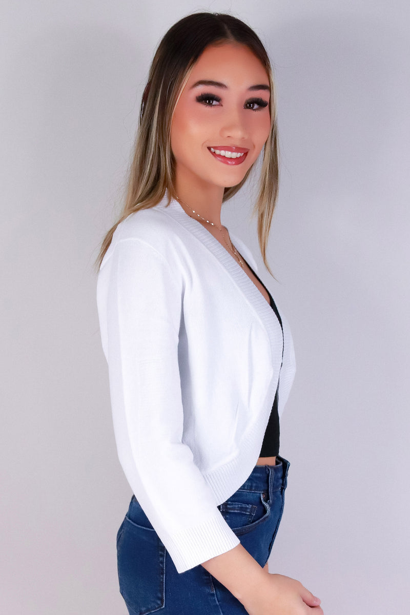 Jeans Warehouse Hawaii - SOLID SHT SLV CARDIGANS - GIVE IDEAS BOLERO TOP | By CIELO
