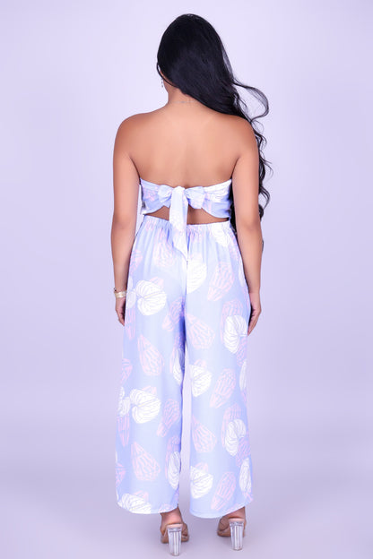 ANTHURIUM SHELL TIE BACK JUMPSUIT